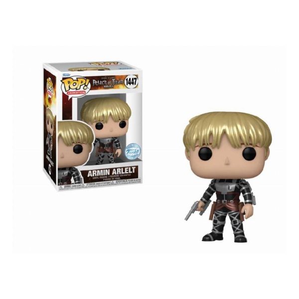 (*Banged Box) Funko Pop! Animation_ Attack on Titan S4 - Armin Arlert (Metallic) (Special Edition) #1447 Viny Figure